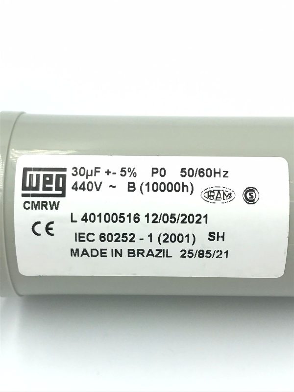 Condensador Permanente Weg 30 µf 450 Vac C/Cable Salida