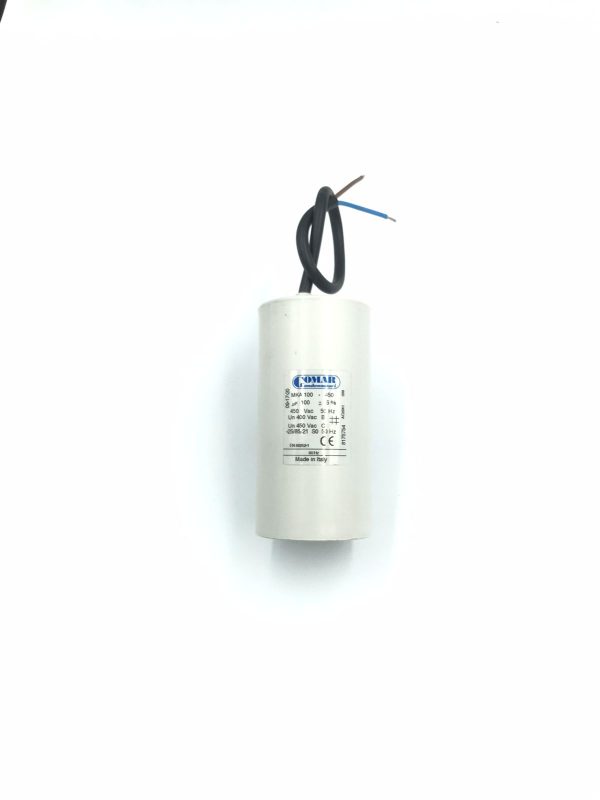 Condensador Permanente 100 µf 450 Vac .C/Cable Salida Comar