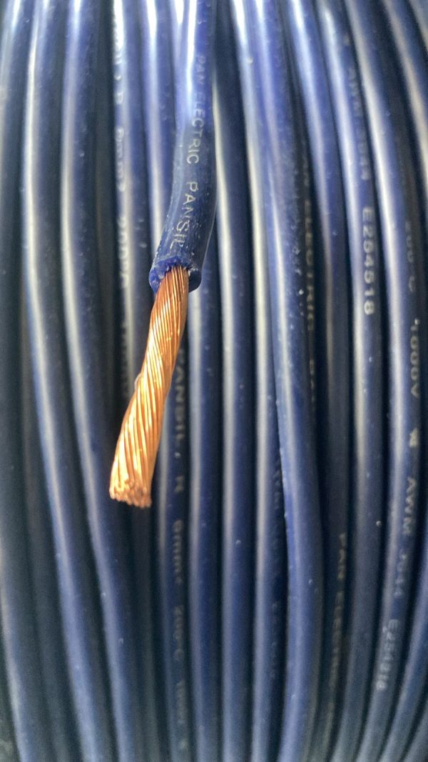 Cable silicona Pansil 1.0 mm² 200°C 0.6-1Kv Azul 35 Amp